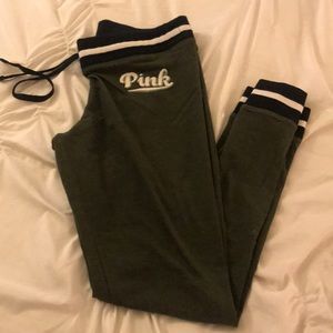 Dark Green PINK Joggers